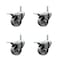 Service Caster 3 Inch Semi Steel Swivel 34 Inch Threaded Stem Caster Set with Total Lock Brake SCC-TSTTL20S314-SSS-34212-4 - alternate 1